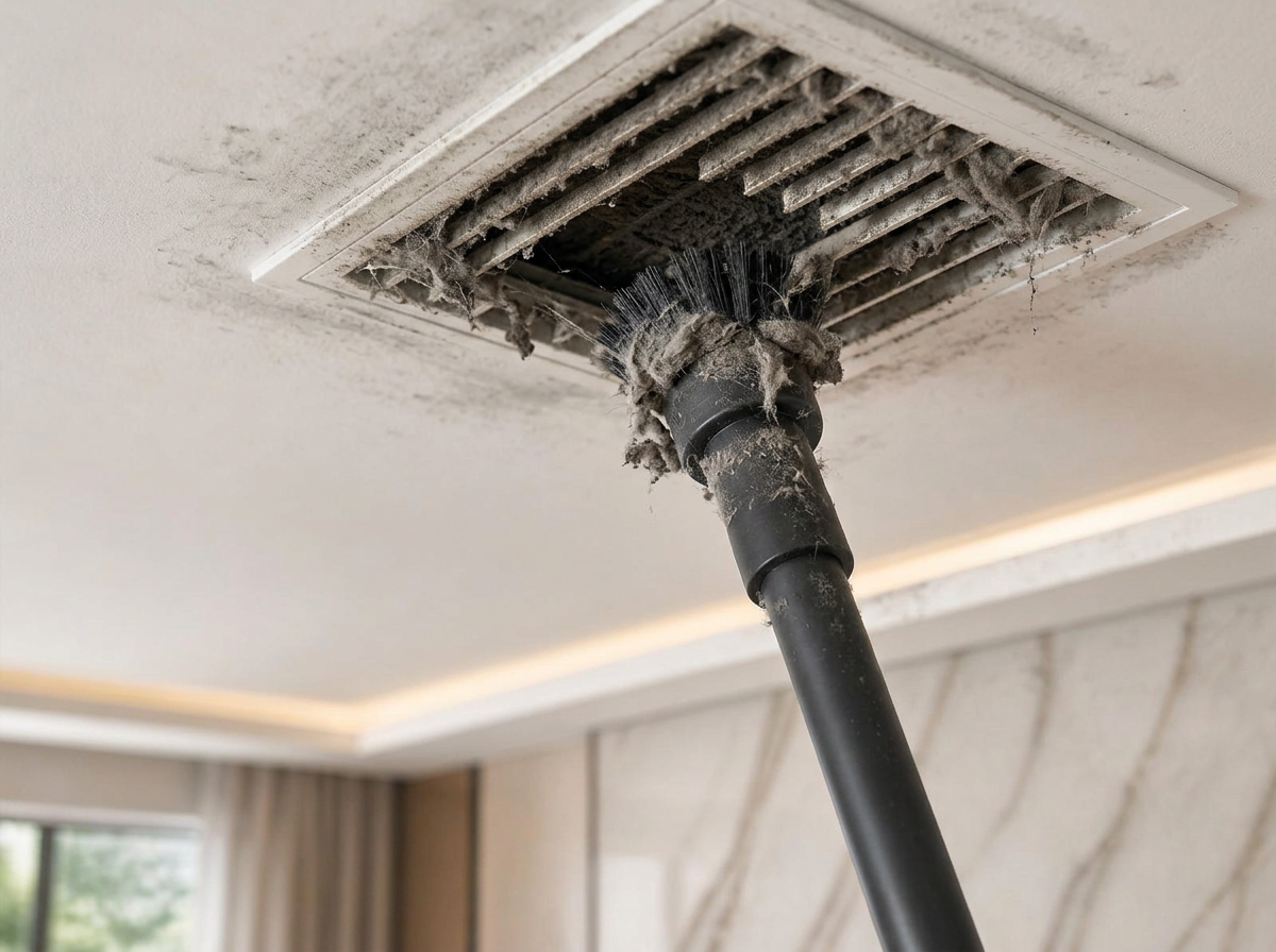 Heavy Dust Buildup to a Clean System — before