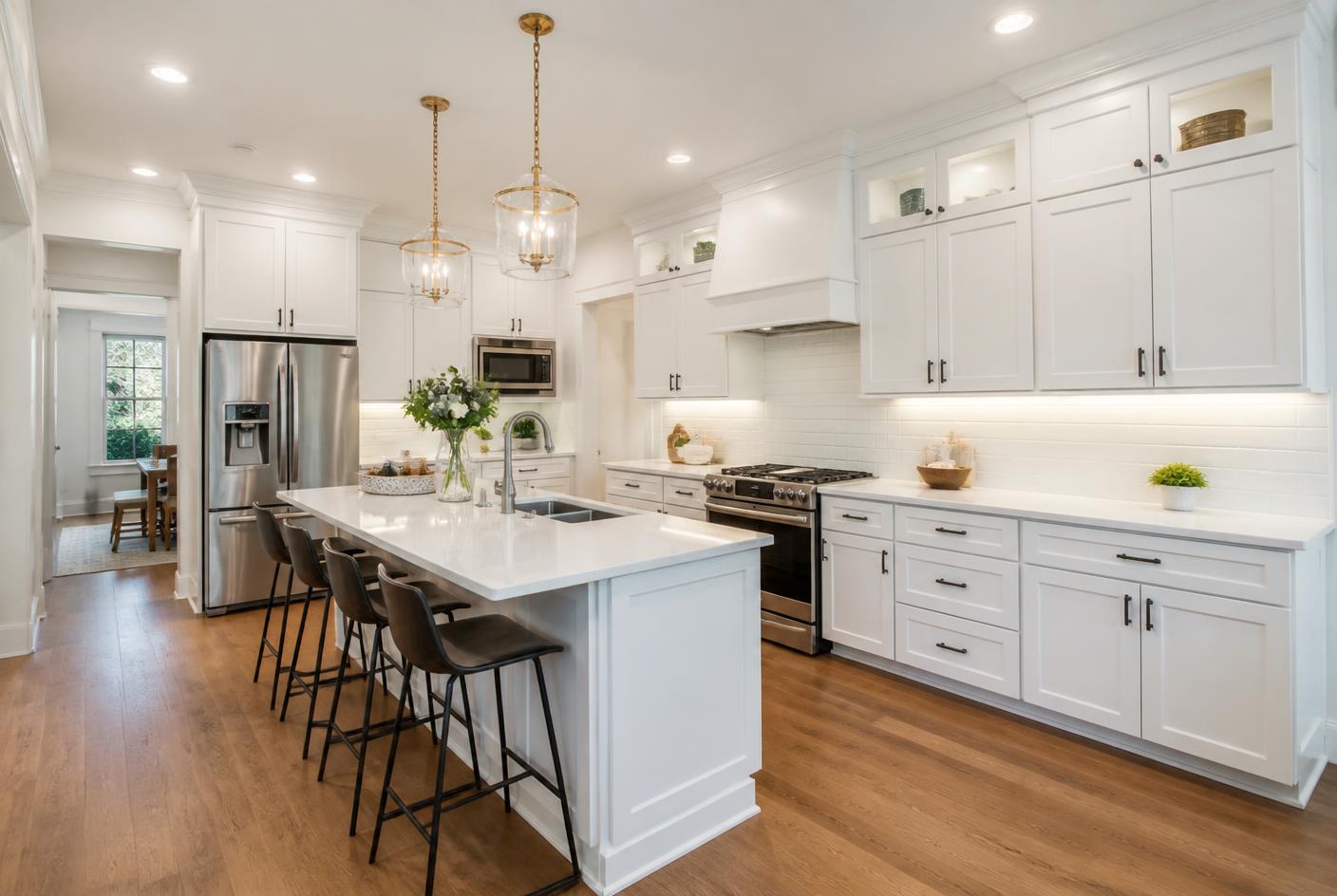 Transitional White Shaker Remodel — Kitchen Remodeling project by REN Specialists in Alpharetta, GA